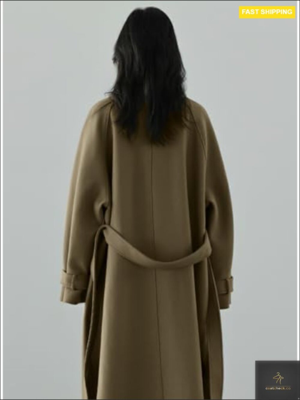 Wool Pea Coat Long Sleeve Overcoat Business Work Office Classic Winter Coat - Picture 6 of 6